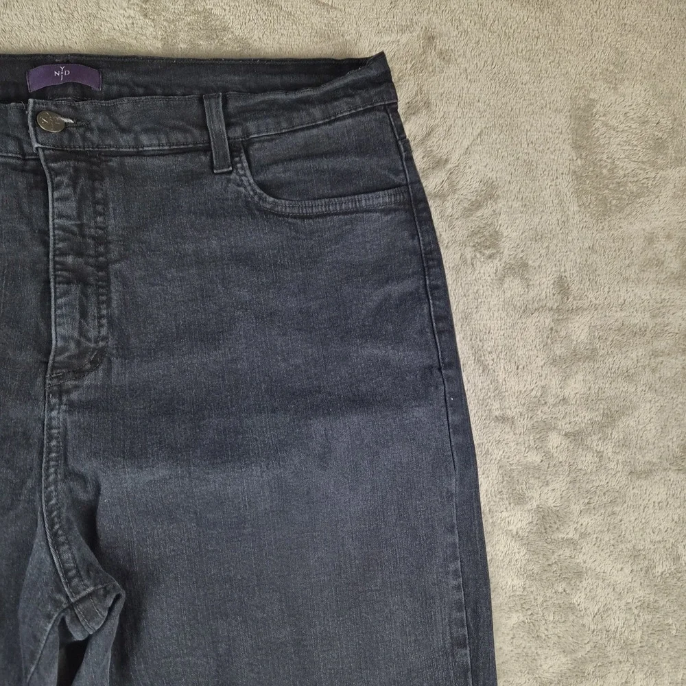NYDJ Jeans Womens 18W Black Denim Straight Leg Lift Tuck Stretch Plus Size